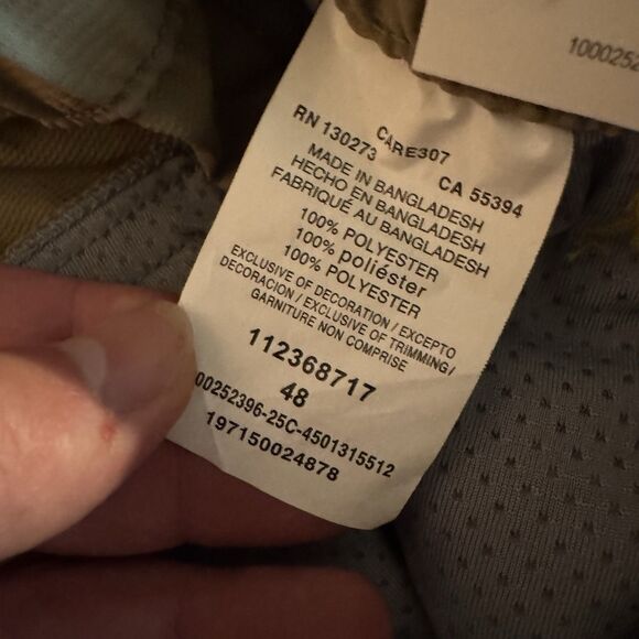 Wrangler Men's Outdoor Performance Side Elastic Utility Shorts Sz 48 Khaki UPF - Picture 6 of 6